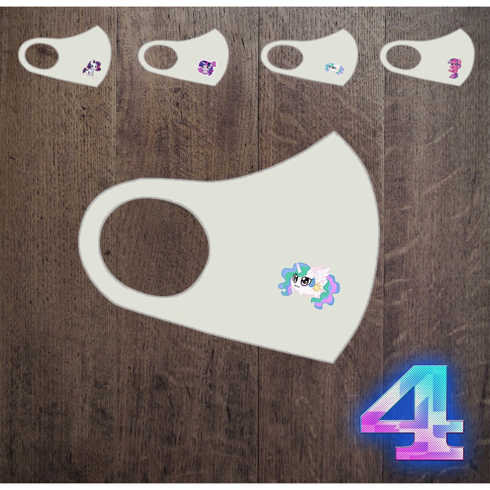 My Little Pony - Khau Trang Hình My Little Pony - Vải 2 Lớp Kháng Khuẩn Chống Bụi Mịn