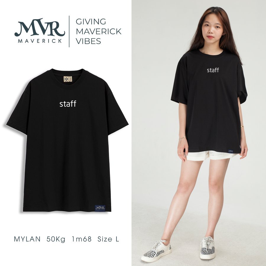 Ao thun tay lỡ Cotton thoáng mátchữ staff vui nhộn phong cách hài hước MVR size rộng tee Mỹ KK4061