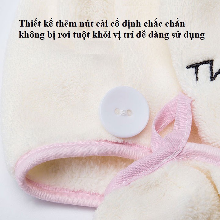 Khăn Quấn TócSALEKhăn Quấn Đầu Ủ Tóc Nhanh Khô Thấm Hút Nước Chất Cotton Siêu Mềm Mại [Tặng Kèm Túi Zip]