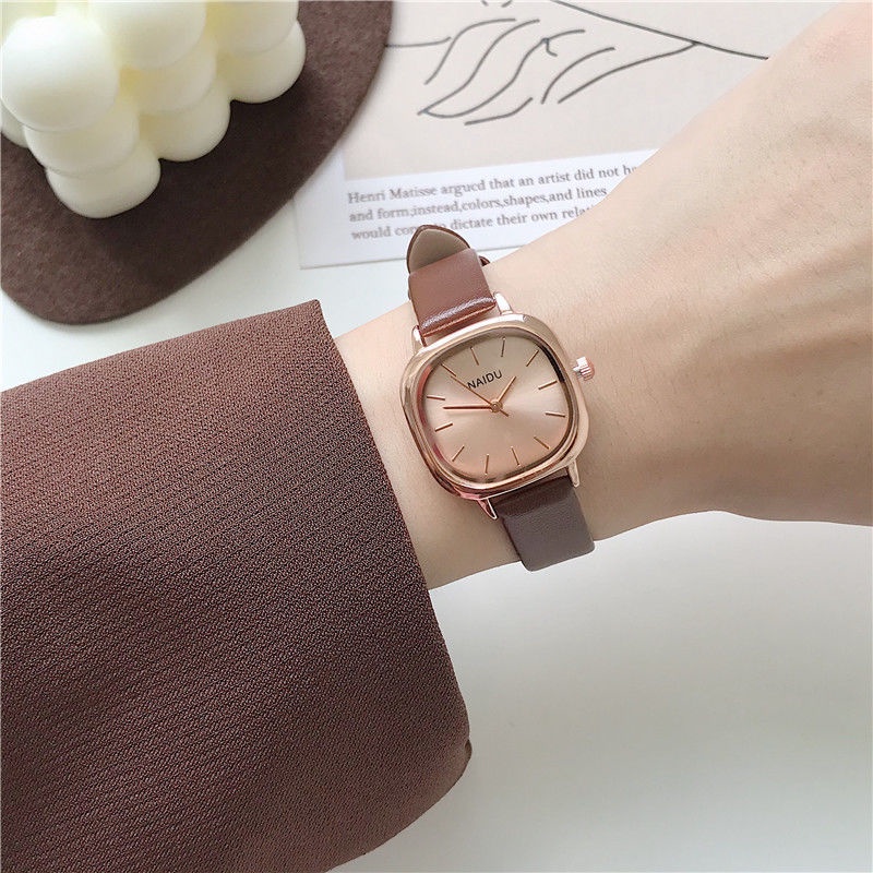 Đồng Hồ Nữ Chính Hãng Dây Da Cao Cấp Thời Trang Mặt Vuông Sang Chảnh Đẹp Giá Rẻ | BigBuy360 - bigbuy360.vn