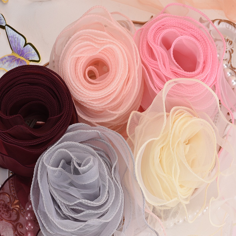 Cuộn Dây Ruy Băng 5M Dùng Trang Trí Viền Bánh Kem Xinh Xắn edge