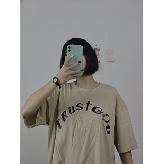 Áo phông Unisex dáng xuông áo thun streetwear TRUST GOD, basic Tee oversized phong cách Hàn Quốc đường phố Pandinee A17