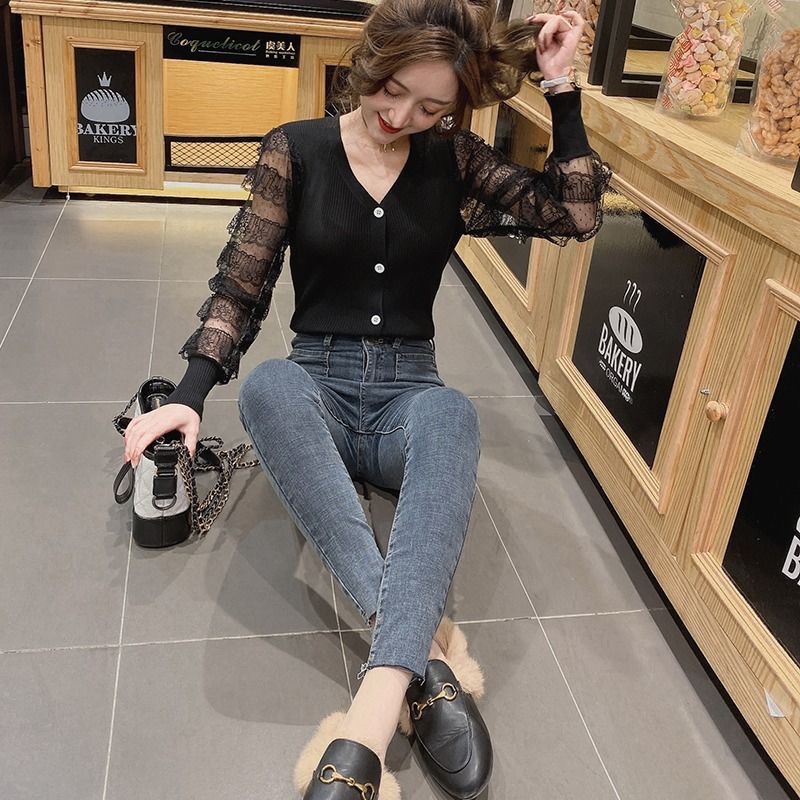 G03. 47007. ÁO LEN KHUY TAY REN
