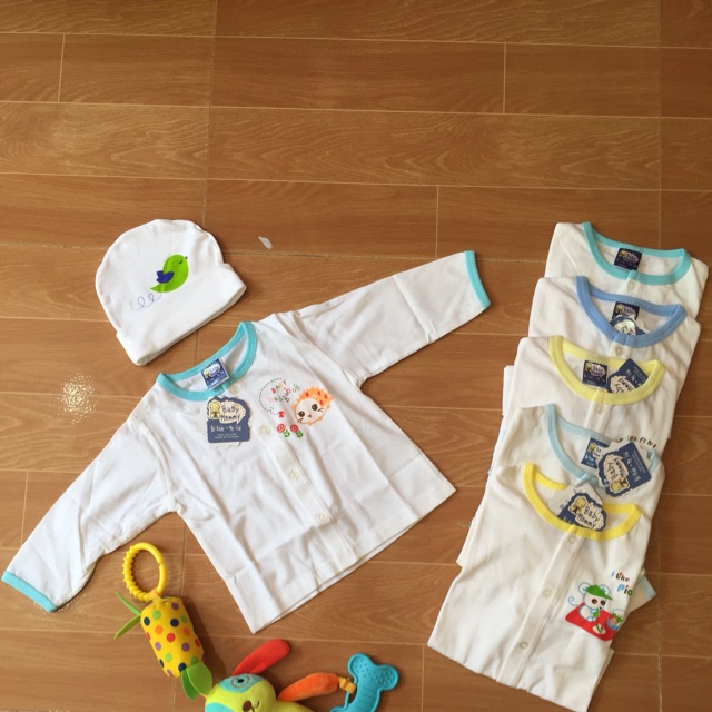 Set quần áo sơ sinh Baby Mommy và nón sơ sinh