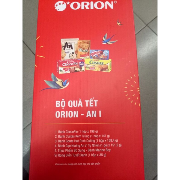 Hộp quà An Tết Orion 683.6g (4 hộp + 1 gói)