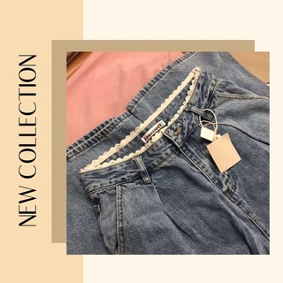 Quần bò ren ống rộng⚡️Kiểu dáng ulzzang hàn quốc