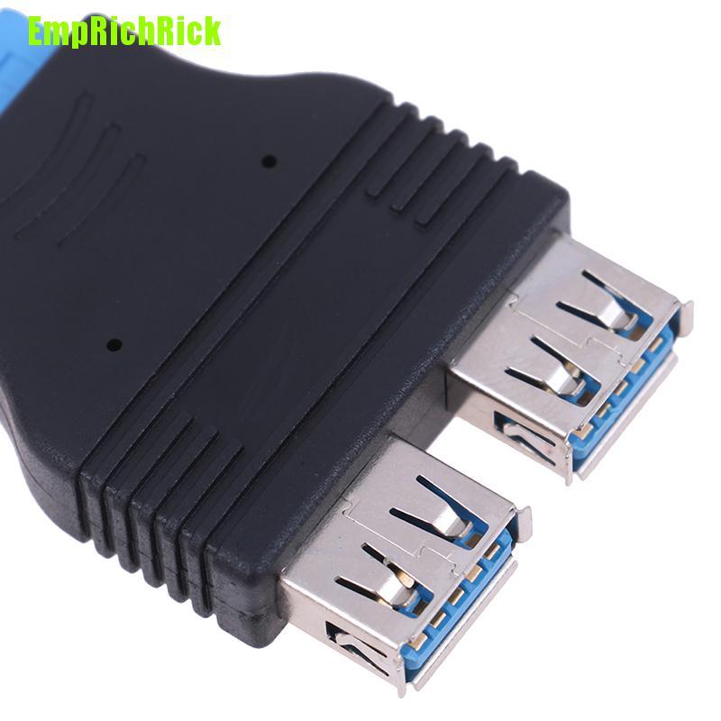 Đầu Nối Chuyển Đổi 2 Cổng Usb 3.0 Cái Sang 20 Pin