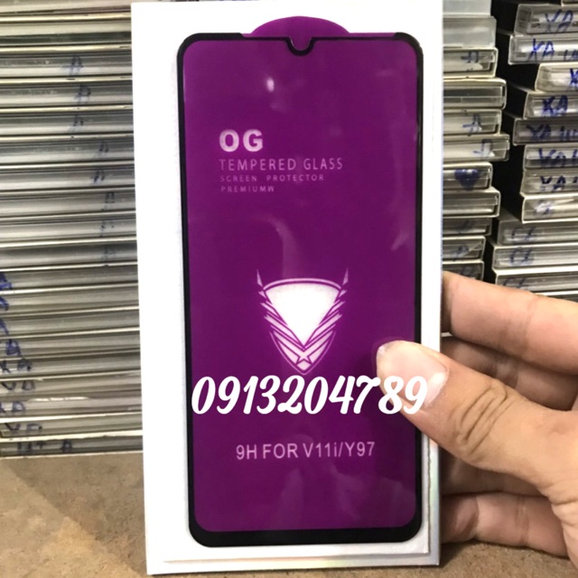 Kính Cường Lực. OG Vivo V11i / Y97 full mang khoan không thủng