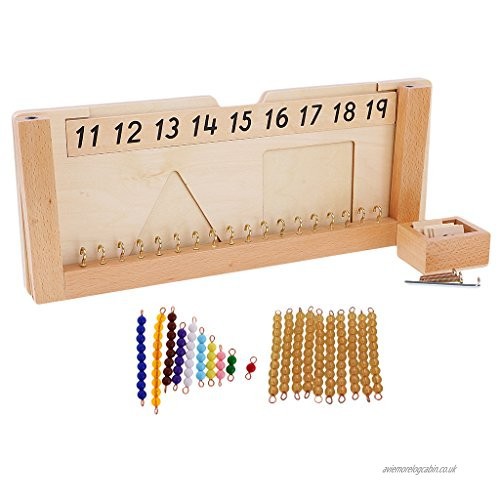 Móc treo các chuỗi hạt cườm màu từ 11 đến 19 Montessori (Hanger for Teen bead)