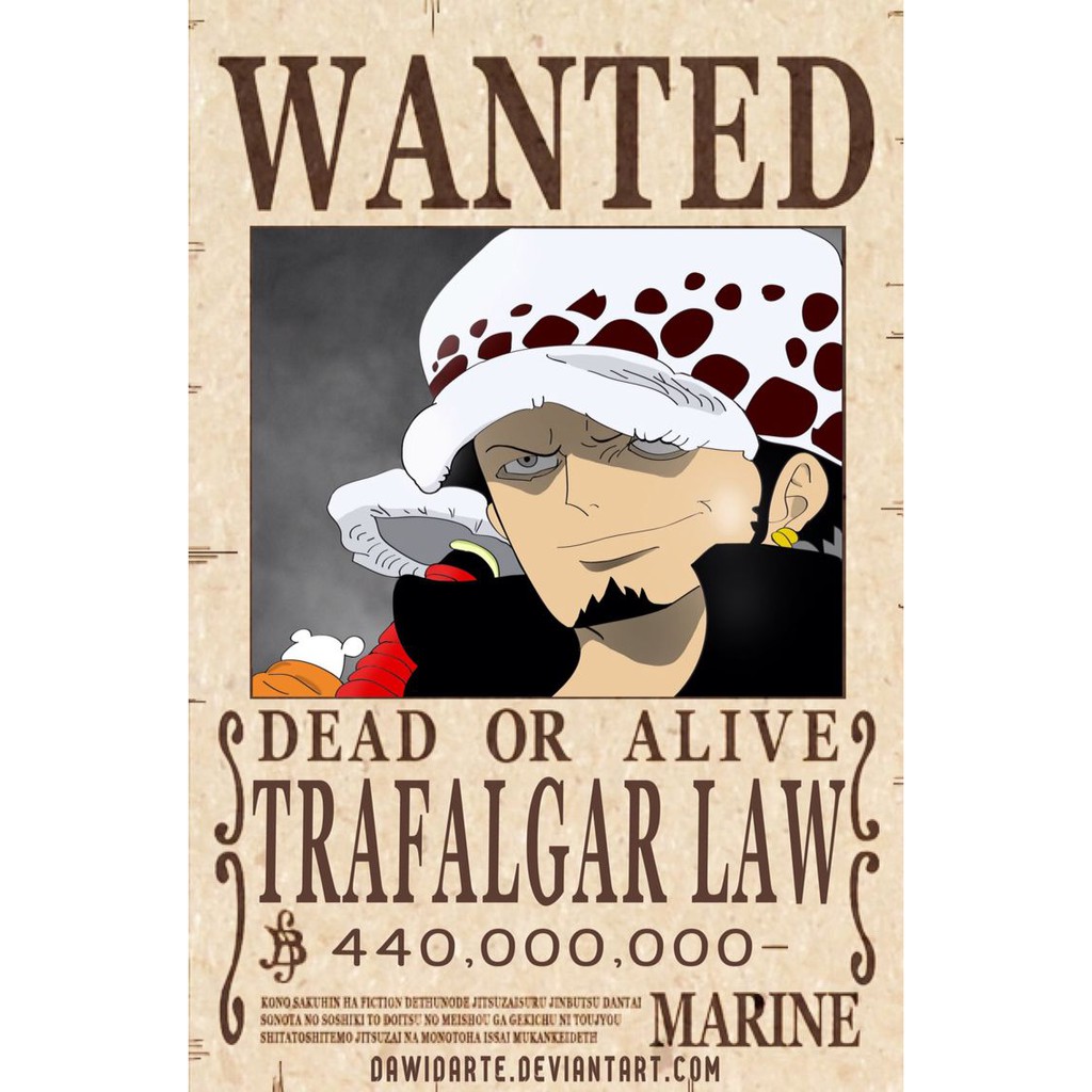 Tấm truy nã các nhân vật khác trong onepiece wanted poster