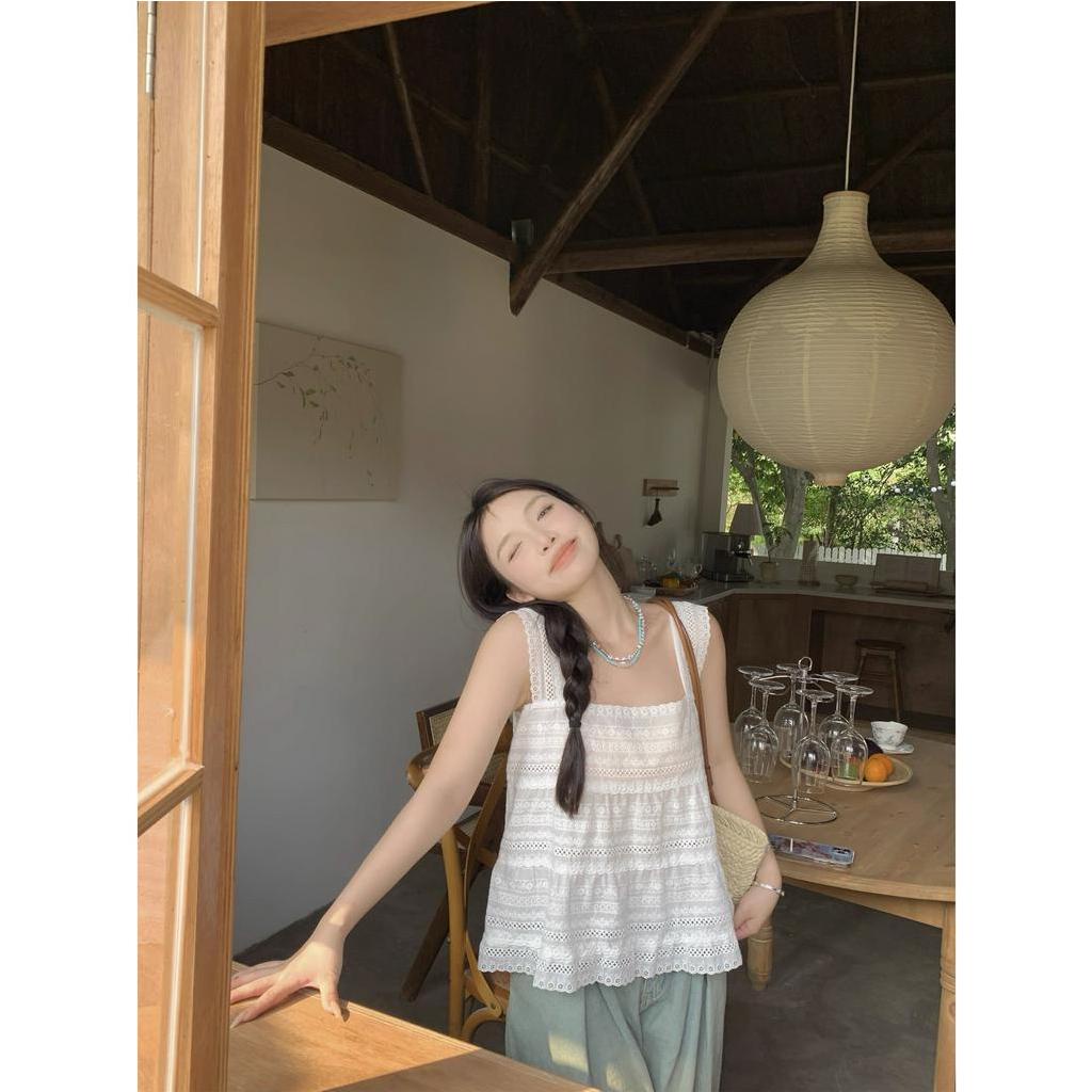 Áo Tank Top Cổ Vuông Dáng Rộng Thời Trang Mùa Hè Cho Nữ