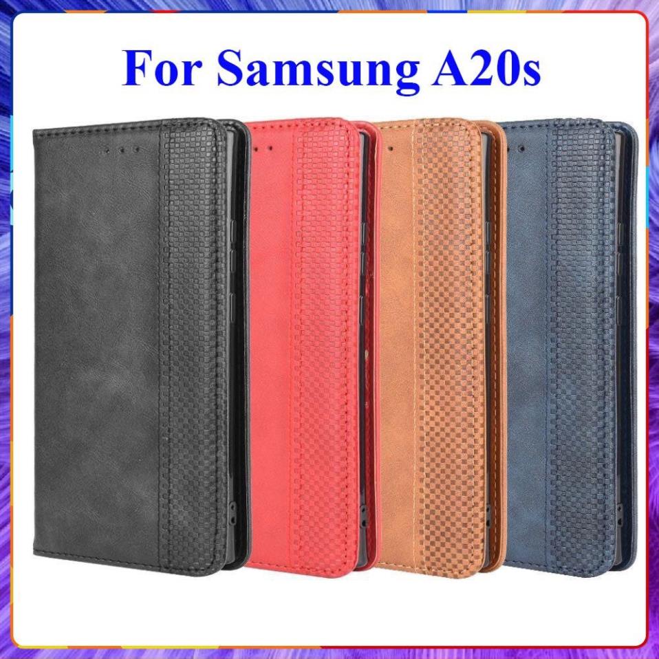 Bao da dạng ví Samsung A20s  hit nam châm, ngăn đựng thẻ tiền tiện lợi