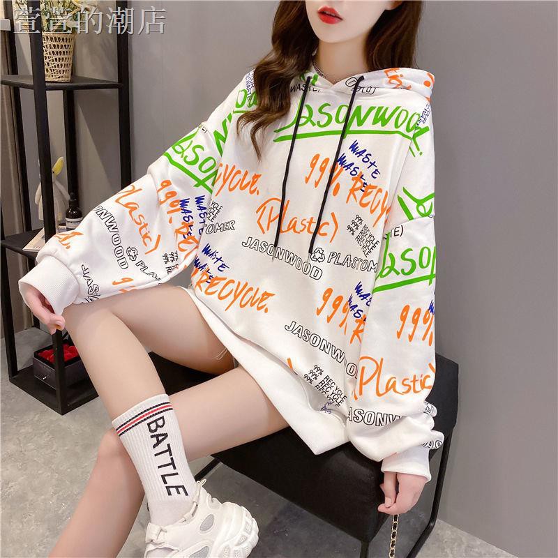 Áo Hoodie Vải Cotton Mỏng Dáng Rộng Thời Trang Mùa Thu 2020