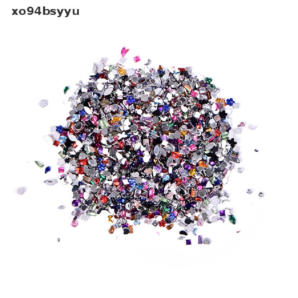 Set 2000 Hạt Đá Acrylic 3D Nhiều Màu Sắc Trang Trí Móng Nghệ Thuật DIY Dành Cho Nữ xo94bsyyu