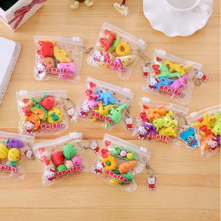 1 gói gôm tẩy hình bánh quy / thức ăn / bánh quy / dụng cụ học tập phong cách đặc biệt cho học sinh / văn phòng