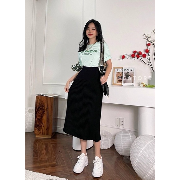 Chân váy midi nữ thời trang sang chảnh