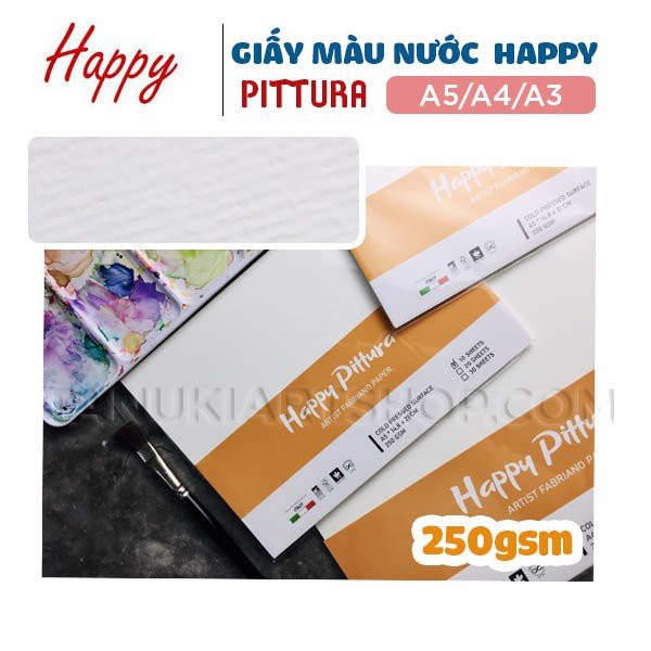 Giấy vẽ màu nước Happy Pittura 250gsm