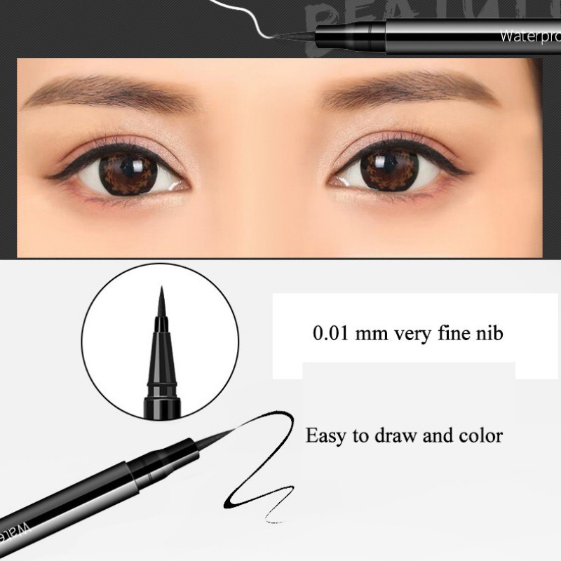 Bút kẻ mắt nước màu đen chống nước tốt dùng trang điểm | BigBuy360 - bigbuy360.vn