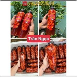 Trà dâu tươi 1 Lít (giao nhanh HCM)