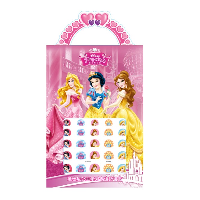 DISNEY Miếng Dán Móng Tay Họa Tiết Công Chúa Elsa Hoạt Hình Dễ Thương Dành Cho Bé