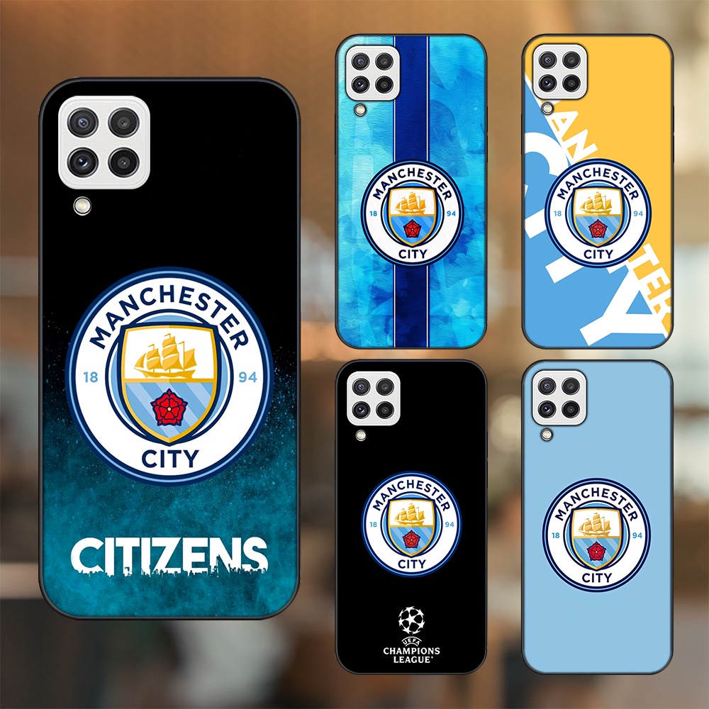 Ốp lưng Samsung A22 4G, A22 5G viền đen in hình Manchester City MC