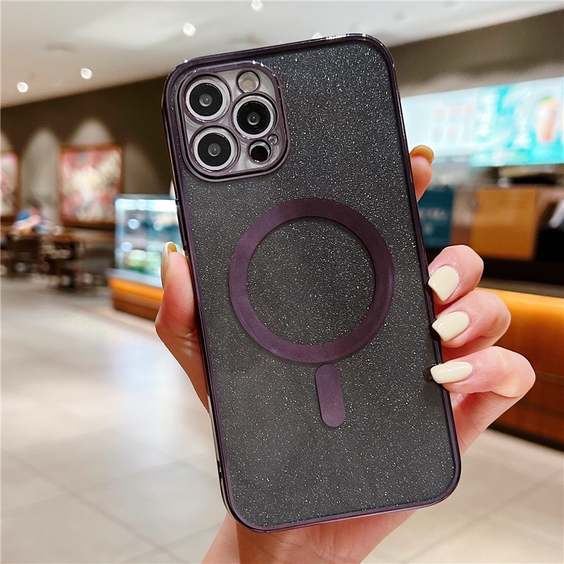 Ốp Điện Thoại Mềm Mạ 6D Lấp Lánh Sang Trọng Cho Iphone 13 12 11 Pro MAX XR X XS MAX