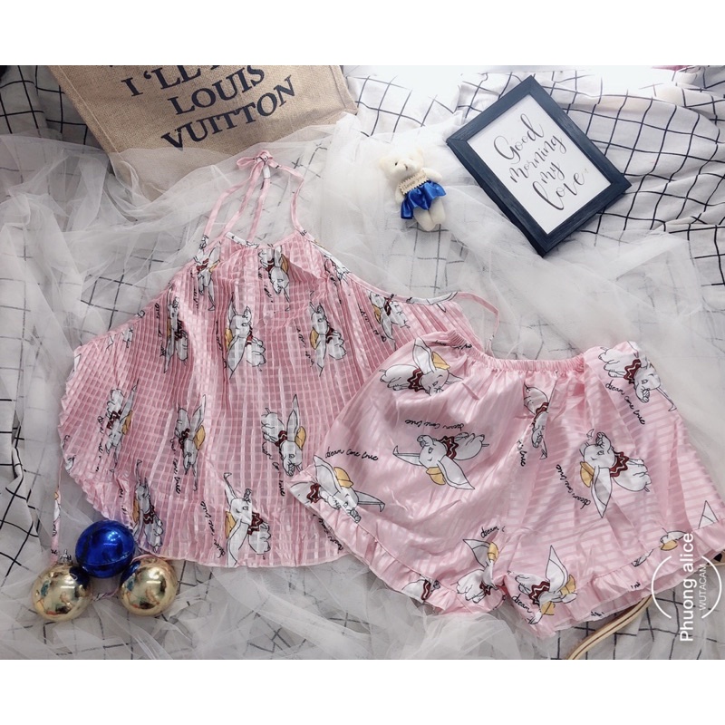 ❌MẪU SEXY❌Yếm dập ly sexy, đồ ngủ sexy chất satin ảnh video thật