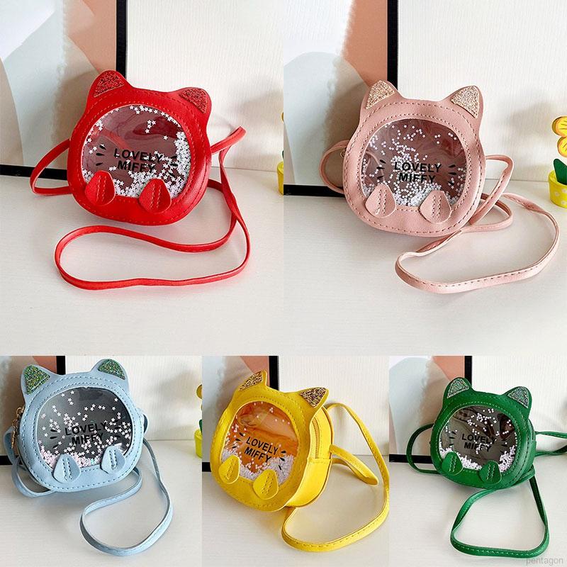 Túi đeo chéo hình mèo tiện dụng cho bé gái
