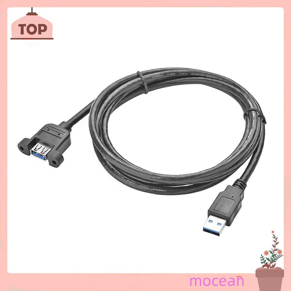 Mocean Dây Cáp Mở Rộng Usb 3.0 Male Sang Female Dual Shielded W / Screw Panel Mount