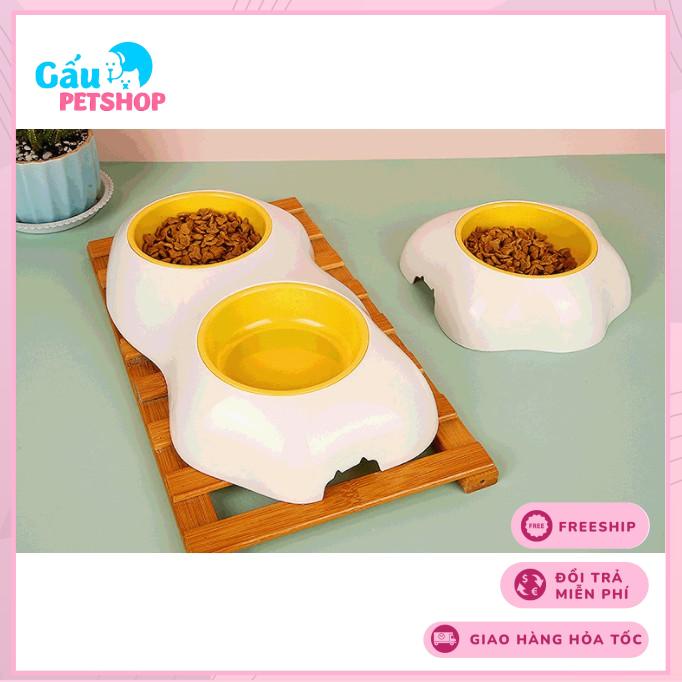 Bát ăn đơn/ đôi cao cấp cho thú cưng chó mèo hình bàn chân