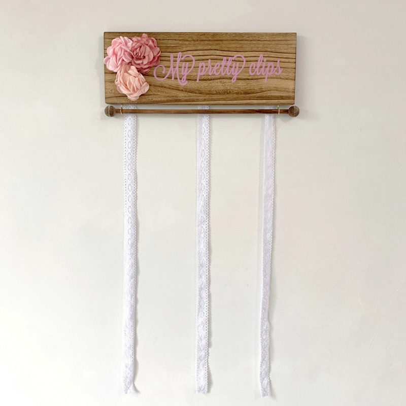 Giá Đỡ Nơ Kẹp Tóc Gắn Tường Trang Trí Phòng Bé Gái