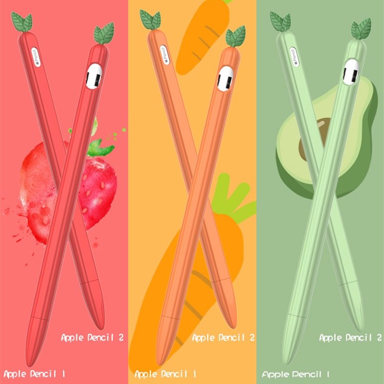 Vỏ bọc silicon hình cà rốt 6 màu sắc thích hợp cho bút cảm ứng Apple Pencil 2/1