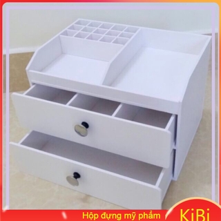 Kệ 2 ngăn dài đựng son mỹ phẩm cho chị em làm đẹp chất lượng