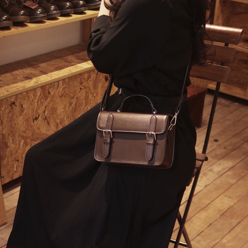 Meraki Bag - Túi xách, túi da đeo chéo Li retro phong cách Vintage, Dark Academia
