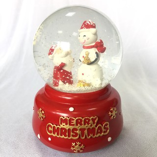Quả Cầu Tuyết Pha Lê 13x10x10cm Có Nhạc Và Đèn - Quà Tặng Noel Giáng sinh Năm mới