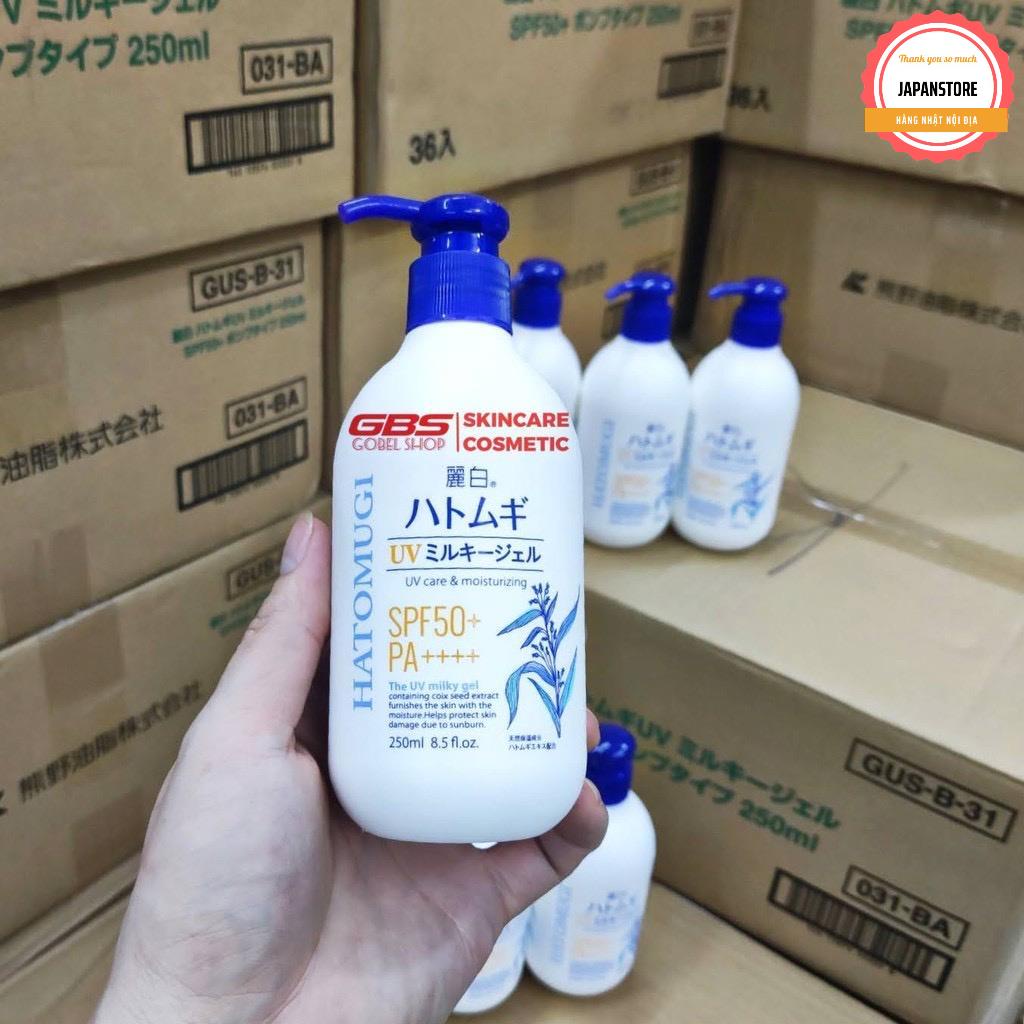 Sữa dưỡng Hatomugi UV Milky Gel💖FREESHIP💖Sữa dưỡng thể hỗ trợ dưỡng trắng da, dưỡng ẩm bảo vệ da | BigBuy360 - bigbuy360.vn