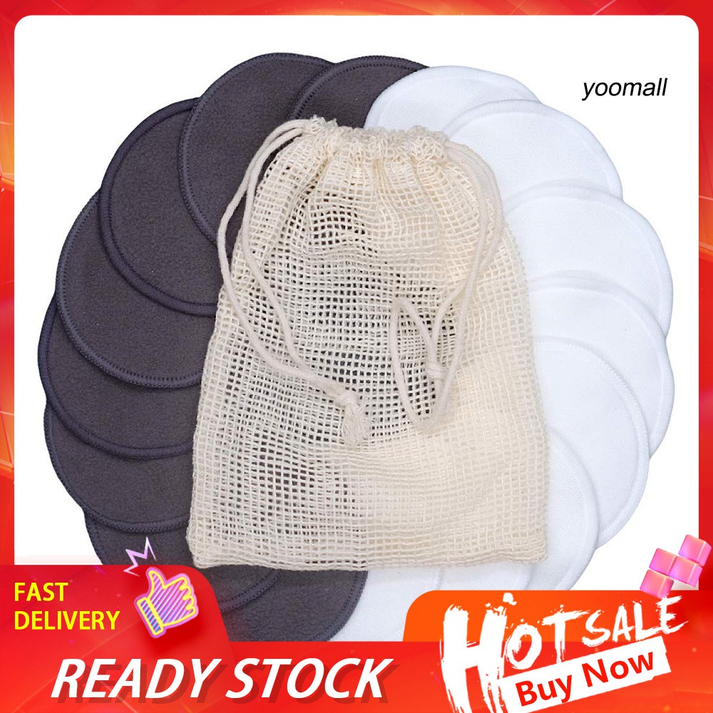 Set 16 Miếng Bông Tẩy Trang Sợi Tre Và Cotton Có Thể Tái Sử Dụng