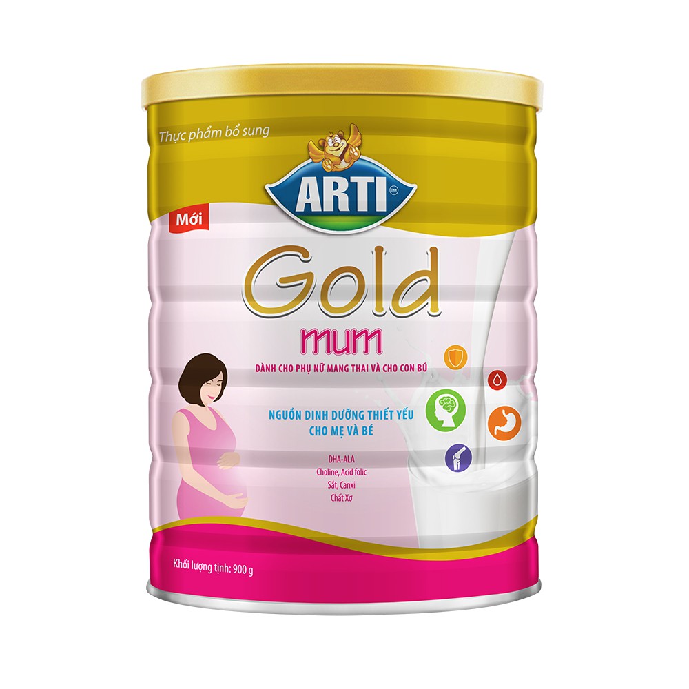 (Chương trình trợ giá) Sữa Arti Gold Mum 900G - Dành cho mẹ bầu và cho con bú - chính hãng