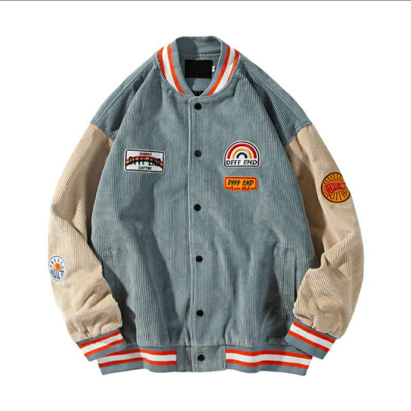 Áo bomber varsity jacket loại nỉ nhung dày Mophus MB009P