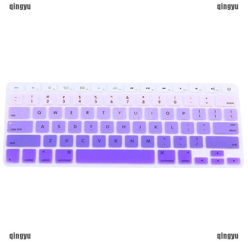 Tcmy ❤♣ Miếng Bọc Bảo Vệ Bàn Phím Bằng Silicon Màu Cầu Vồng Cho iMac Macbook Pro