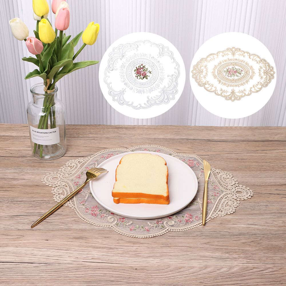 Tấm Lót Cốc Cà Phê Họa Tiết Ren Phong Cách Cổ Điển Nhiều Màu Sắc