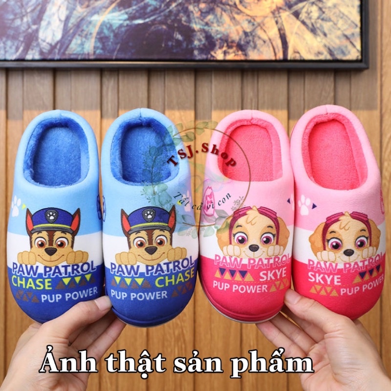 DÉP CHÚ CHÓ CỨU HỘ PAW PATROL  LÓT LÔNG ĐI TRONG NHÀ HOT 2022
