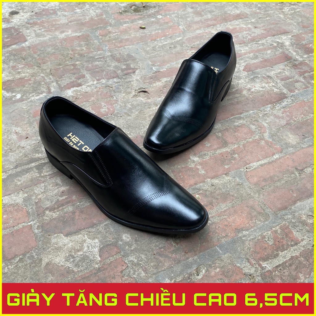 Giày tây tăng chiều cao nam chất liệu da bò nguyên tấm phong cách sang trọng lịch lãm GT338