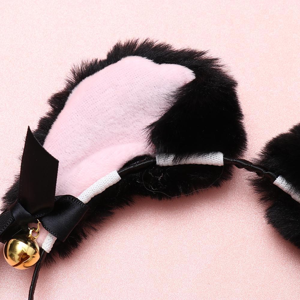 Băng Đô Cài Tóc Hình Thỏ Đính Chuông Hóa Trang