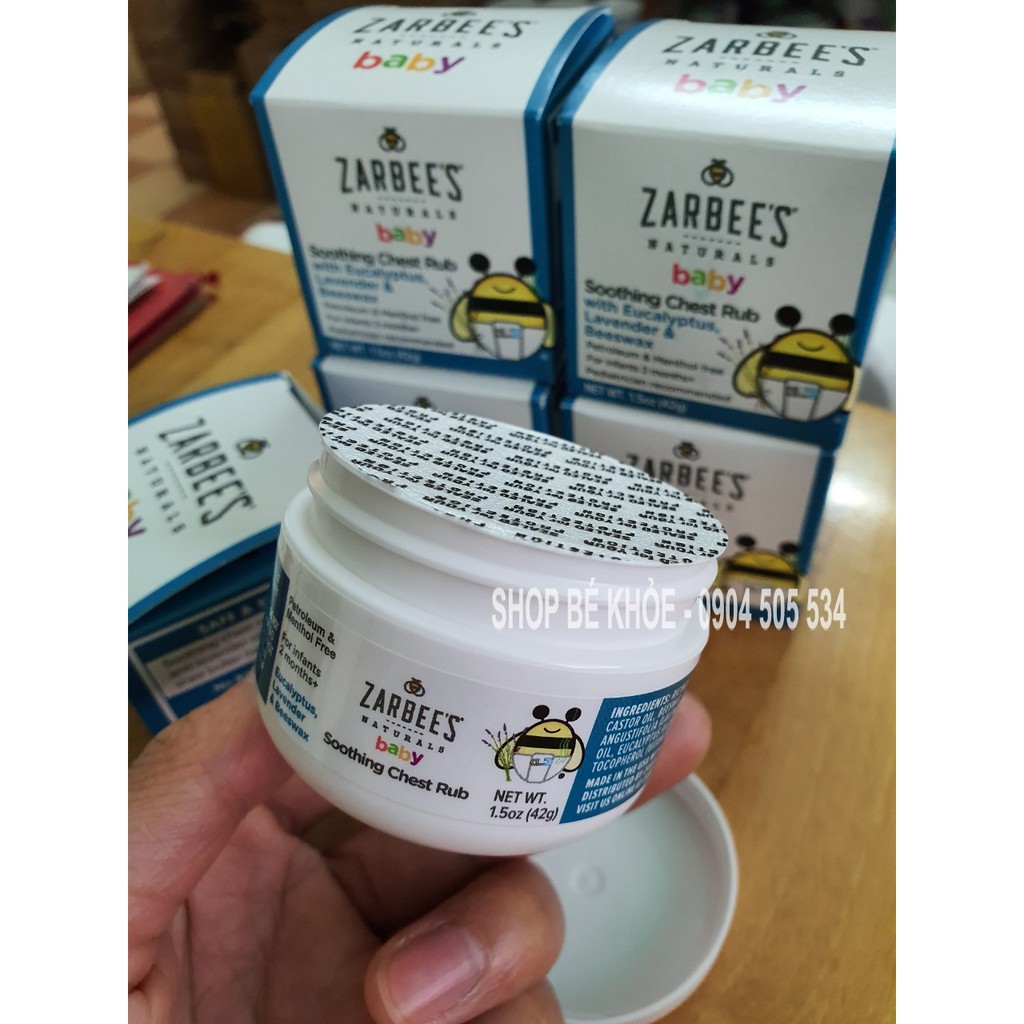 Dầu bôi ấm ngực Zarbee's 42g