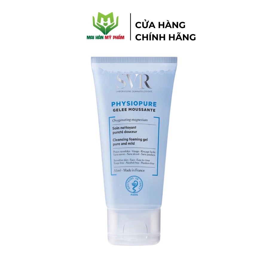 Gel rửa mặt cho da nhạy cảm SVR Physiopure Gelee Moussante 55ml-200ml