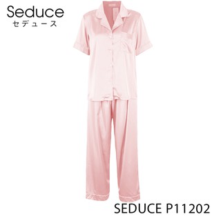 Bộ Đồ Ngủ Pijama Nữ Quần Dài Lụa Satin Seduce P11202