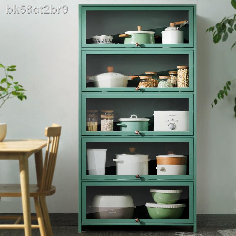 bk58ot2br9Kệ nhà bếp giá để đồ nhiều tầng từ trần đến sàn tre đa năng có cửa bát đĩa tủ kệ đựng bằng g