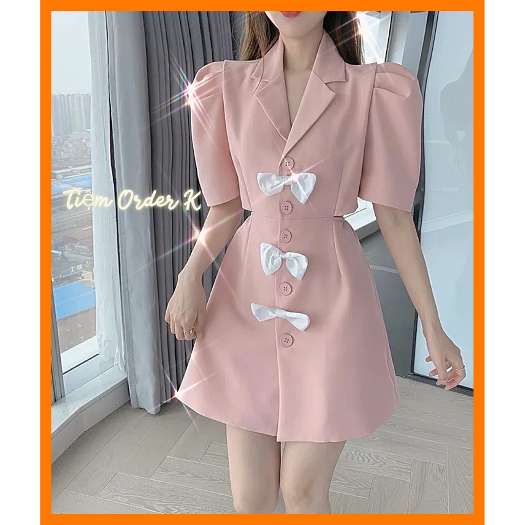 ORDER♥️Đầm,Váy Cut Eo Đính Nơ(ảnh thật)Size S,M,L