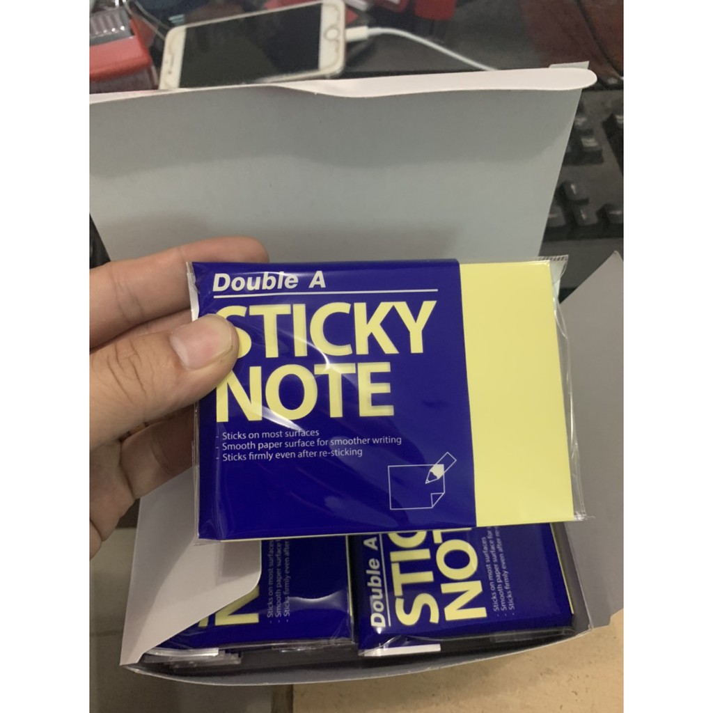 Hộp 12 xấp Giấy note Double A 3x4